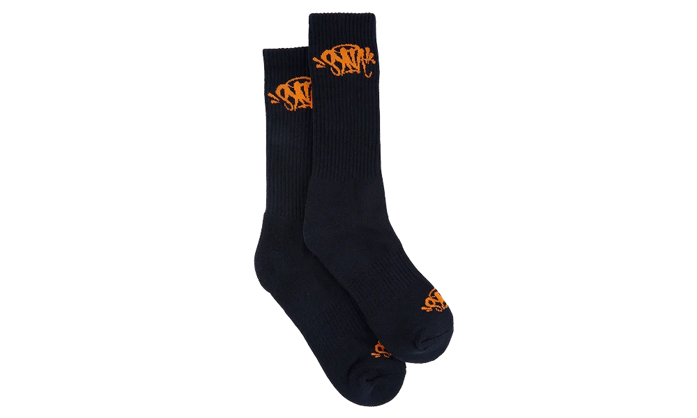 Syna 2 Pack Sock - Black/Orange