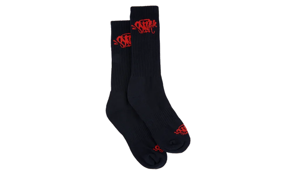 Syna 2 Pack Sock - Black/Red
