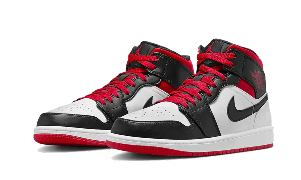 AIR JORDAN 1 MID GYM RED BLACK TOE