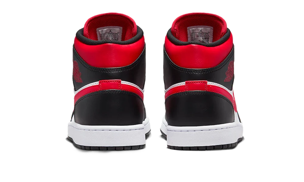 Air Jordan 1 Mid White Black Red