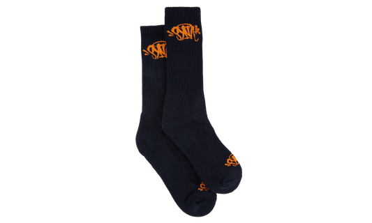 SYNA 2 PACK SOCK - BLACK/ORANGE