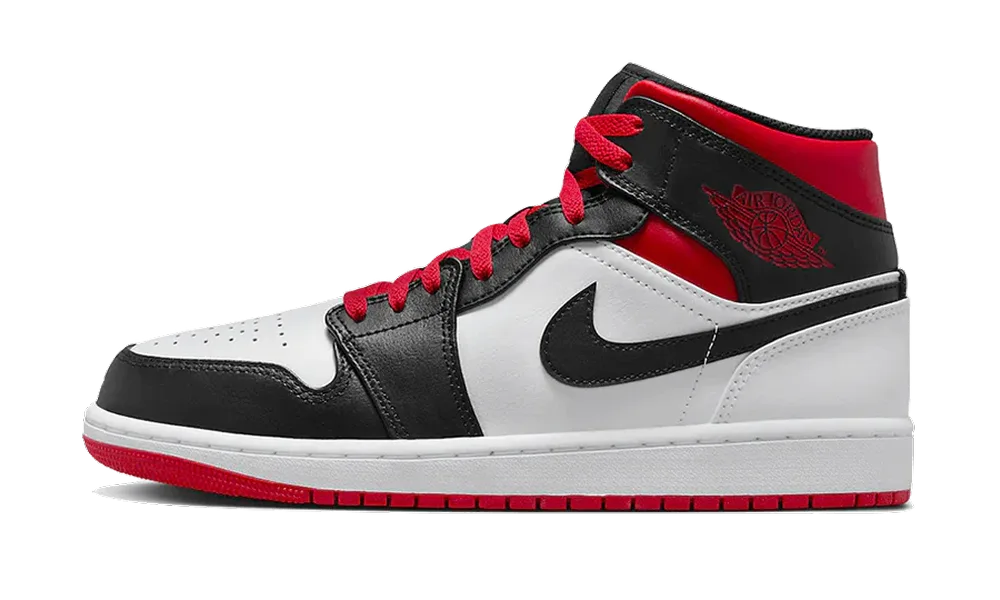 AIR JORDAN 1 MID GYM RED BLACK TOE